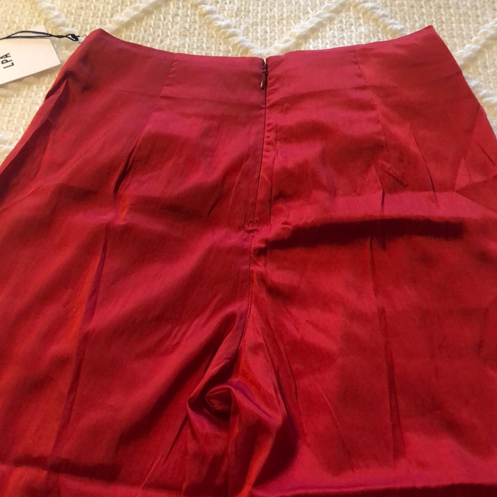 LPA Red Wide Leg High-Waisted Pants - Picture 7 of 13